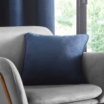 Arezzo Midnight Blackout Eyelet Curtains and Cushion by Studio g